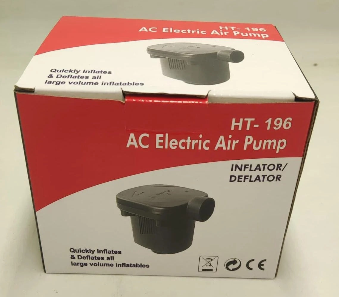 HT-196 AC Electric Air Pump for Inflatables, Air Mattresses & Pools (Inflator / Deflator)