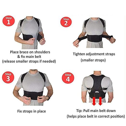 Adjustable Shoulder Back Support Belt | Posture Corrector & Pain Relief Brace