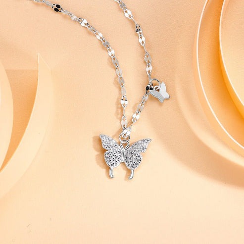 Stylish gold-tone butterfly pendant necklace for women, fashion jewelry accessory by Always Reliable UAE
