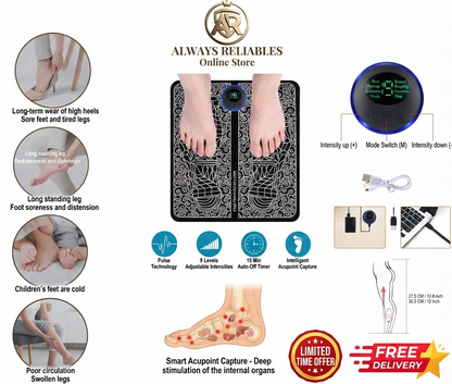  electric foot massager UAE, neuropathy foot pain relief, plantar fasciitis massager, muscle stimulation mat