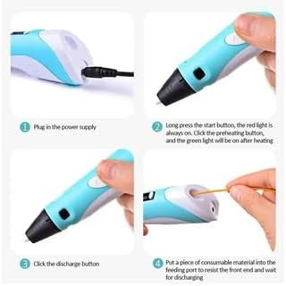 Step-by-step guide showing how to use the 3D printing doodler pen for creative drawing projects.