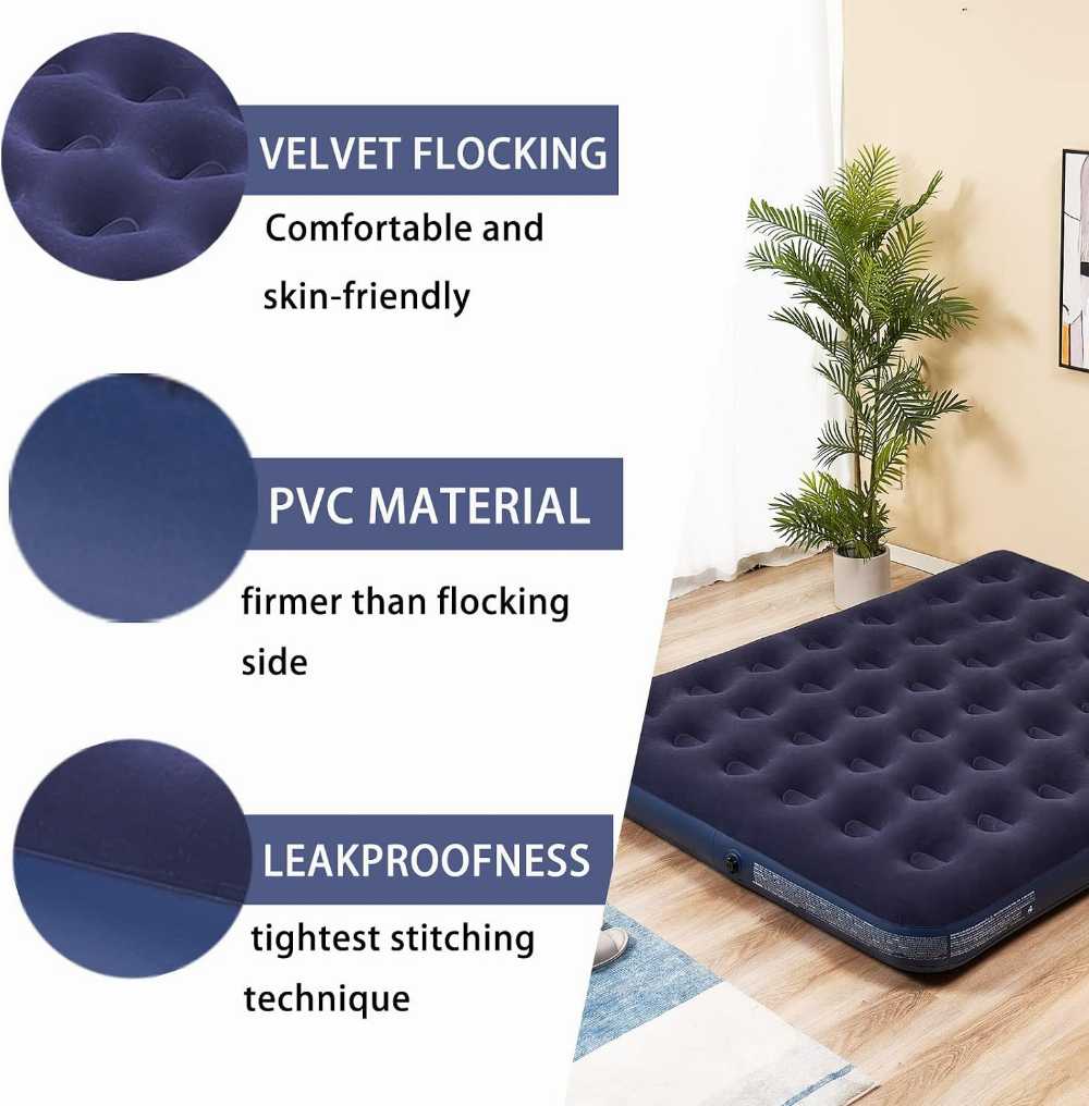 Air Mattress Inflatable Bed - Single (Velvet Flocking & Waterproof)