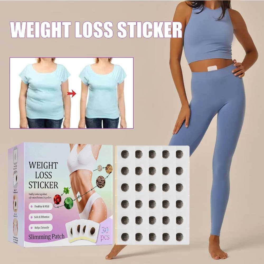 Herbal Slimming Detox Patches – Weight Loss & Body Contouring Navel Stickers (30 Pcs)