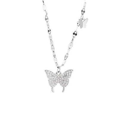 Stylish gold-tone butterfly pendant necklace for women, fashion jewelry accessory by Always Reliable UAE