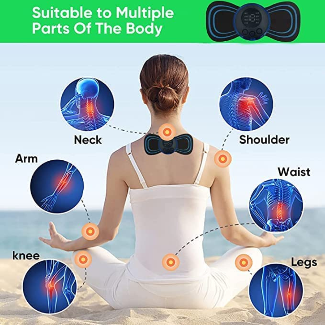 cordless mini massager, neck and shoulder massager, electric body massager, ems portable massager, back and leg relief device, wireless massager uae