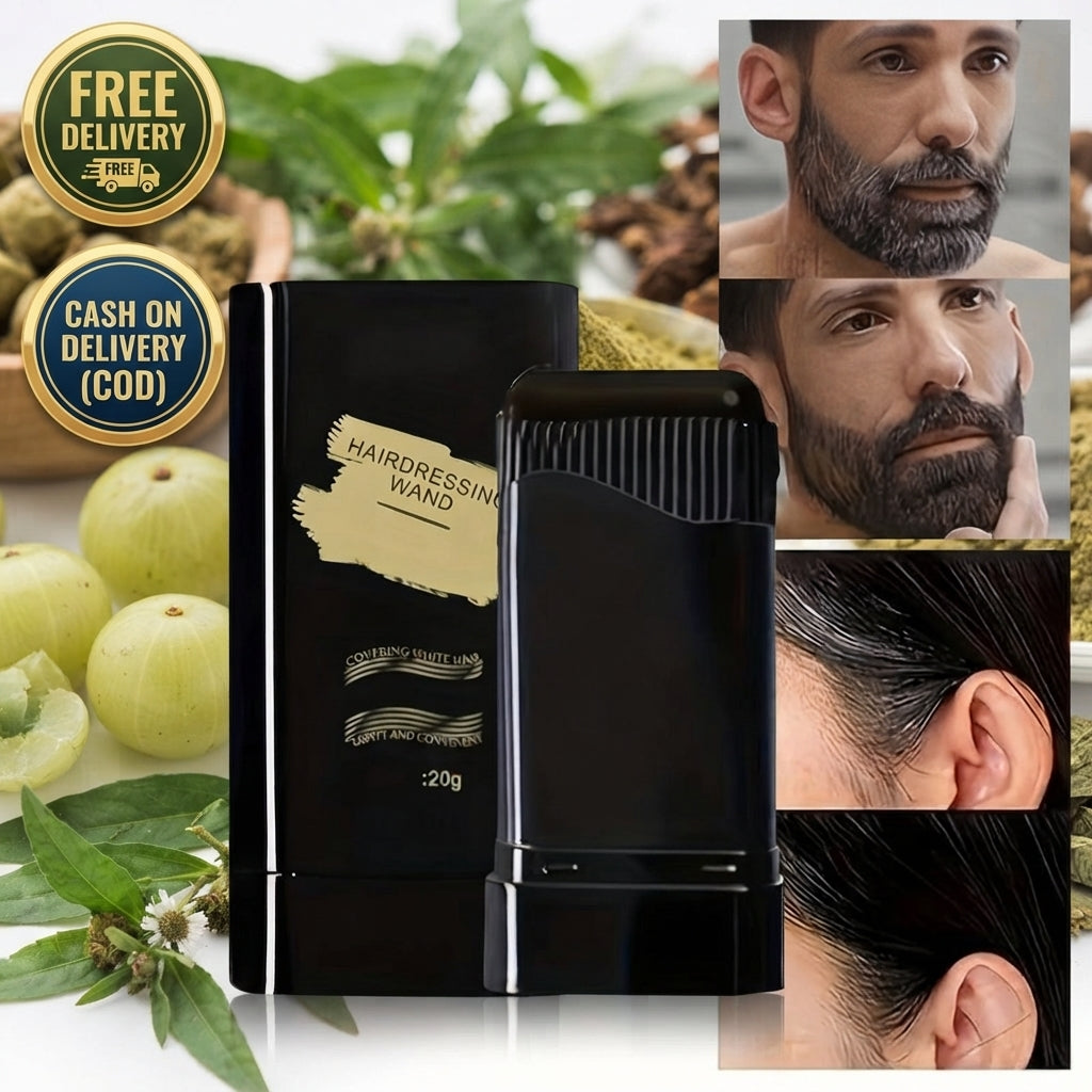 Black Hair Dye Stick for Instant Gray Coverage & Root Touch Up