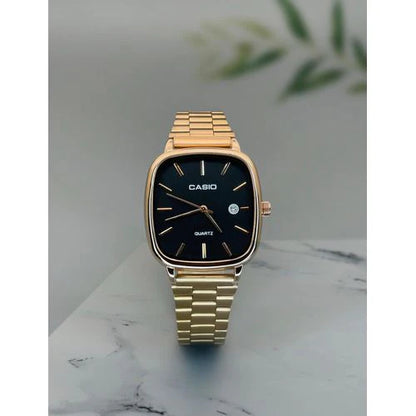 Classic Square Dial Men's Watch – Stainless Steel Elegant Timepiece