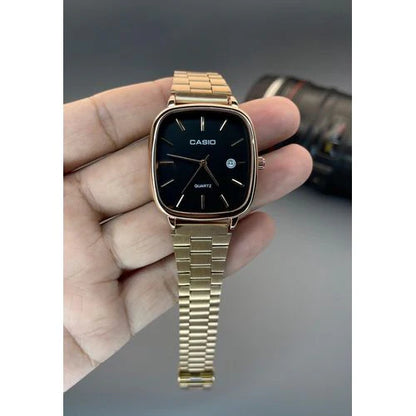 Classic Square Dial Men's Watch – Stainless Steel Elegant Timepiece