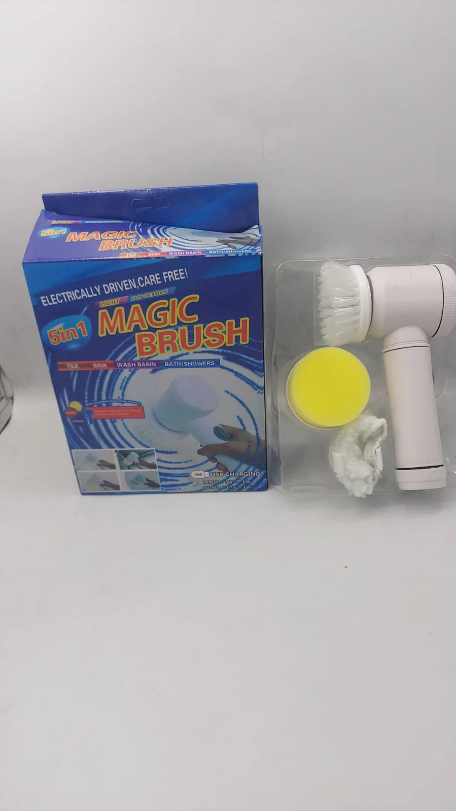 5-in-1 Ultimate Electric Cleaning Brush – Multifunctional Power Scrubber for Kitchen & Home