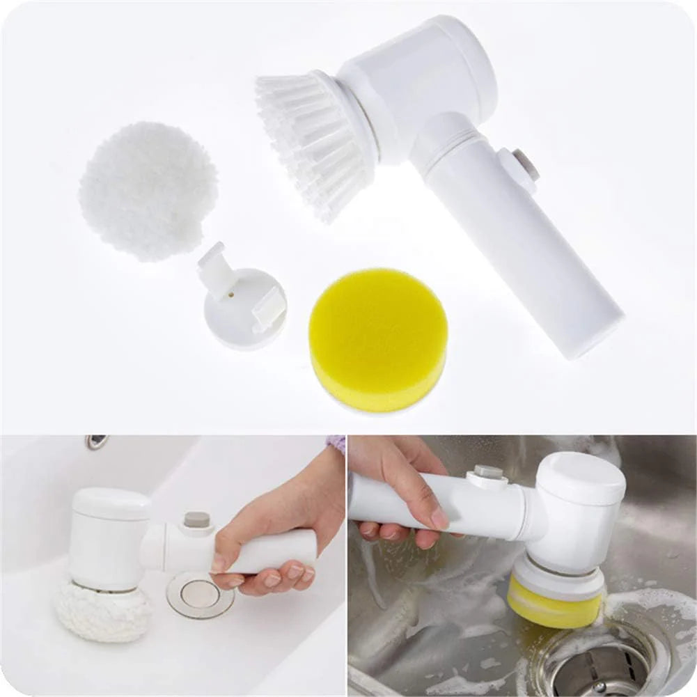 5-in-1 Ultimate Electric Cleaning Brush – Multifunctional Power Scrubber for Kitchen & Home
