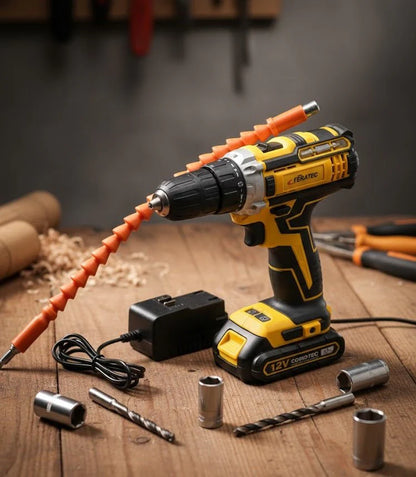 36-Piece Cordless Rechargeable Drill Machine & Power Tool Kit