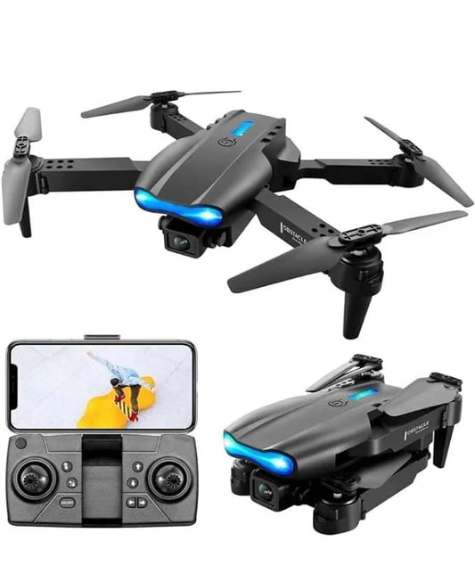 E99 Pro 4K Dual Camera Foldable Drone with Remote and Phone Holder for Sale in UAE