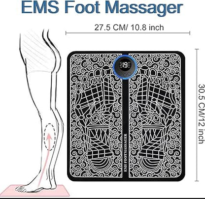 EMS foot massager, foot massager mat, portable foot massager, electric foot massager UAE, neuropathy foot pain relief, plantar fasciitis massager, muscle stimulation mat