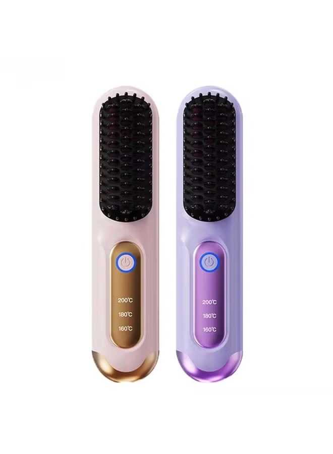 Portable Cordless Hair Straightener Brush – Salon-Quality Styling Anywhere, Anytime