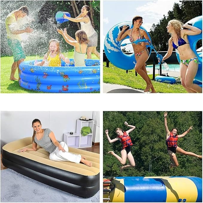 HT-196 AC Electric Air Pump for Inflatables, Air Mattresses & Pools (Inflator / Deflator)