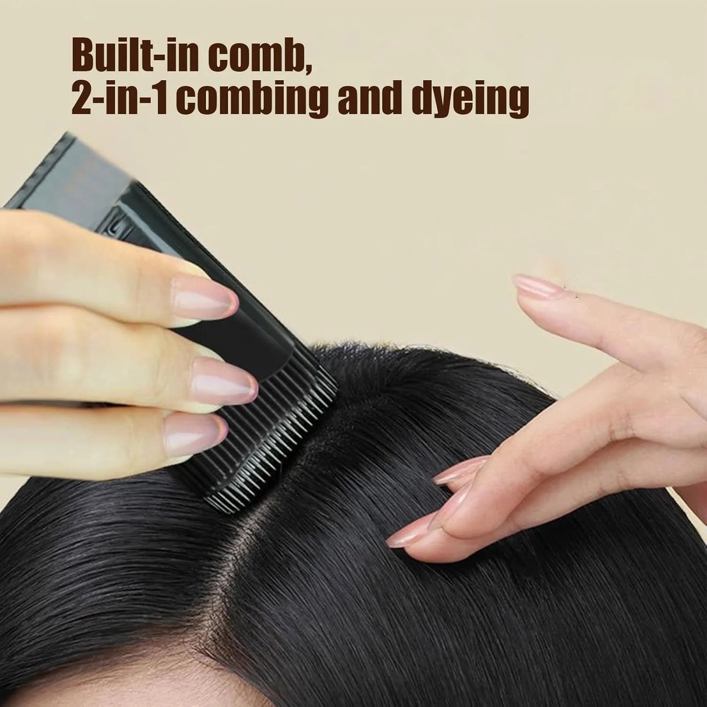 Black Hair Dye Stick for Instant Gray Coverage & Root Touch Up