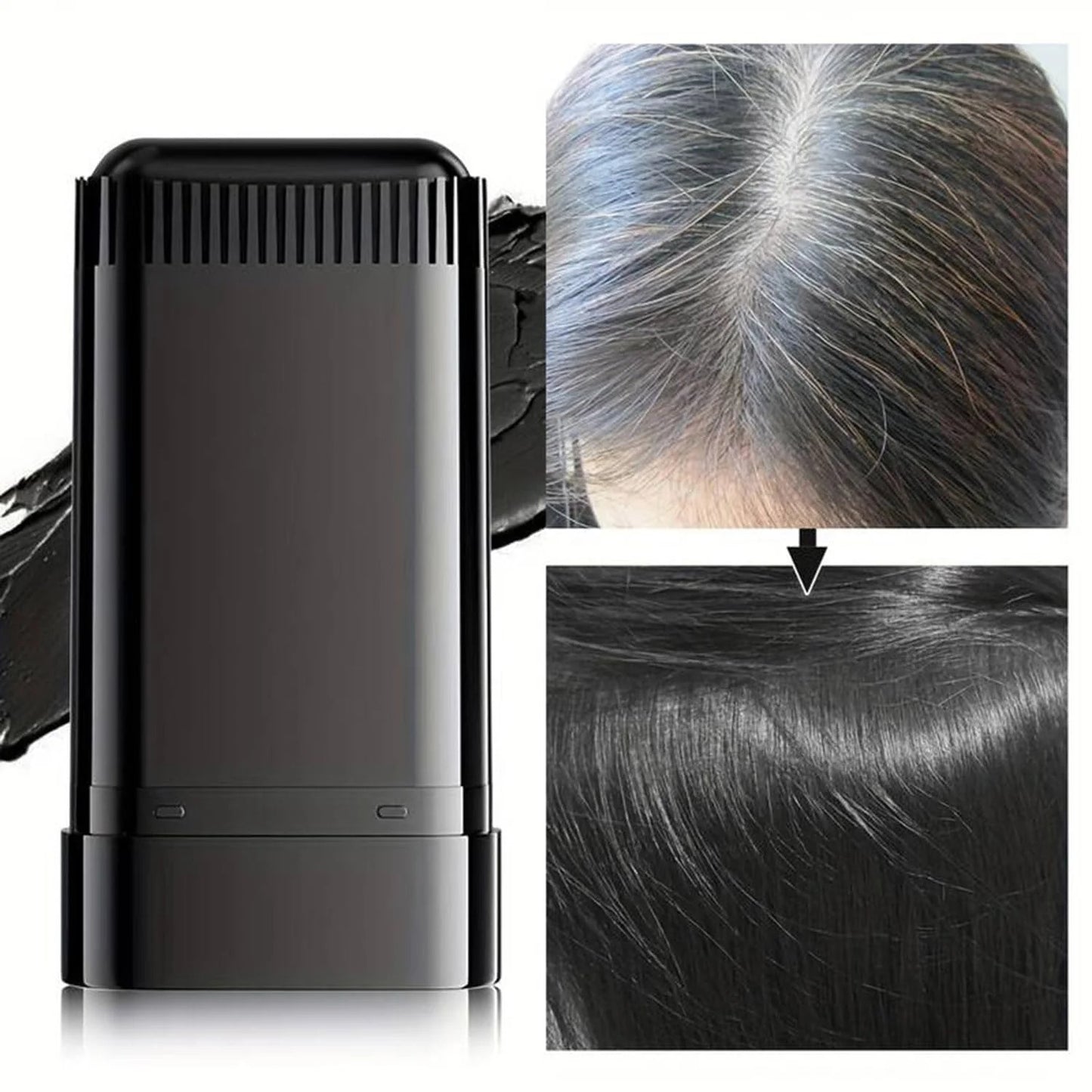 Black Hair Dye Stick for Instant Gray Coverage & Root Touch Up