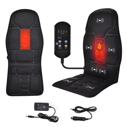 Premium Heated Vibration Massage Seat Topper – Full Body Relief for Home, Office & Car