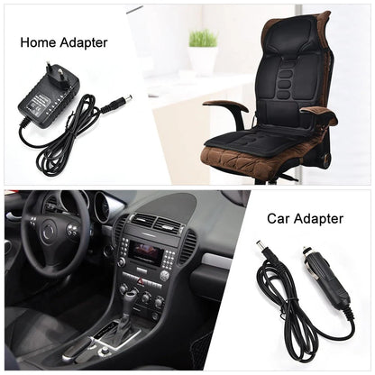Premium Heated Vibration Massage Seat Topper – Full Body Relief for Home, Office & Car