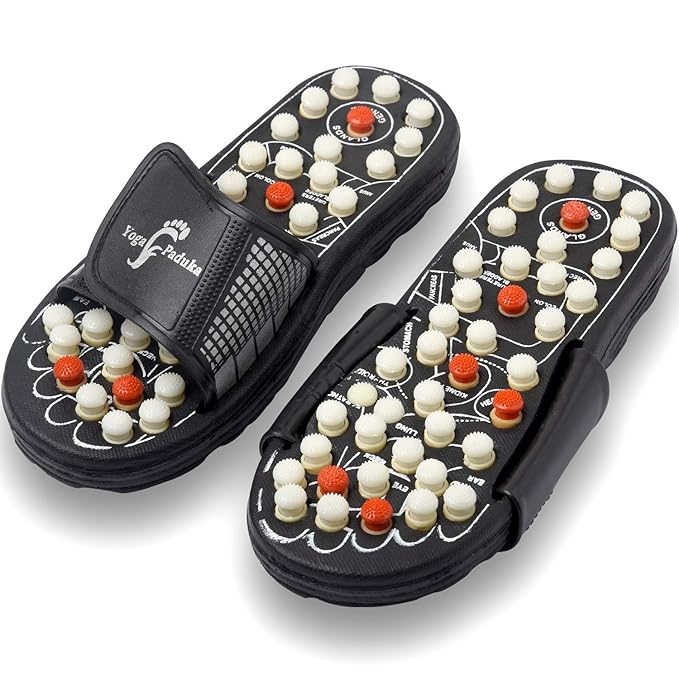 Rotating acupressure foot massager slippers for pain relief in UAE