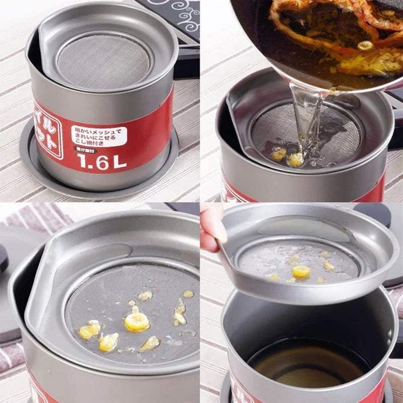 Easy to Clean Stainless Steel Oil Filter Pot