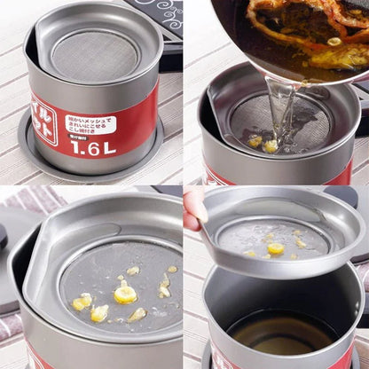 Easy to Clean Stainless Steel Oil Filter Pot
